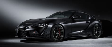 Toyota GR Supra A90 Wallpaper 4K, 2025, Black cars, Dark background