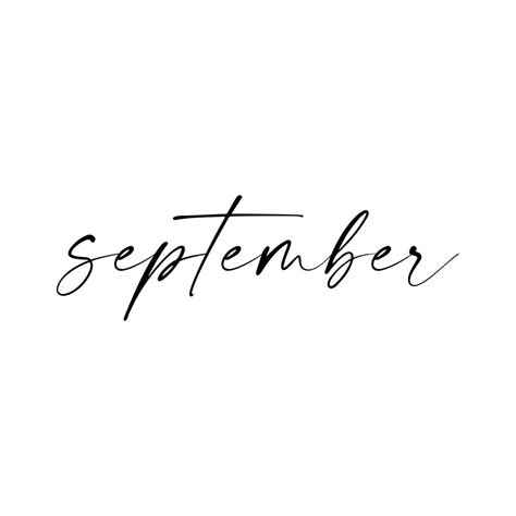 September - Cursive Writing