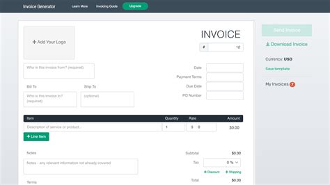 Image result for Invoice Generator Invoiced