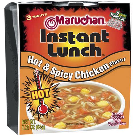Maruchan Instant Lunch Hot and Spicy Chicken Flavor Soup - 2.25 oz - 6 ...