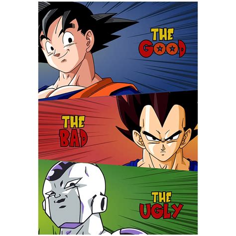 Buy The Good The Bad The Ugly - Dragon Ball Z Poster (Silk Finish Thick ...