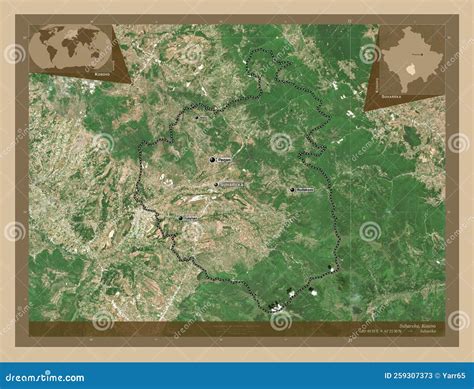 Suhareka, Kosovo. Low-res Satellite. Labelled Points of Cities Stock Image - Image of continent ...