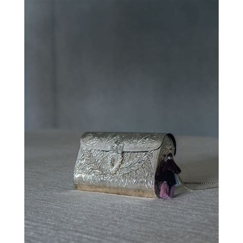 Buy Riti Floral Paatr Purse Silver Online