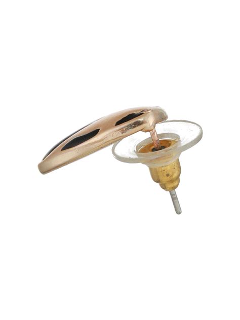 Triangular Striped Design Rose Gold-Plated Stud Earrings – Priyaasi