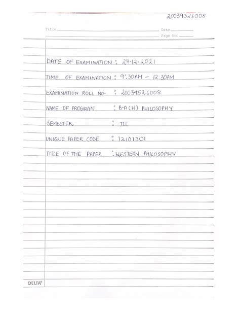 Answer- 2 - Paper - B.A.(hons.) Philosophy - Studocu