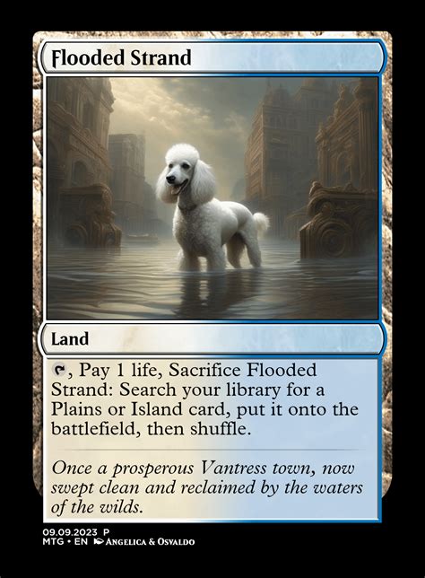 Enticed my wife to learn and play EDH using our Poodle, Sophia as bait ...