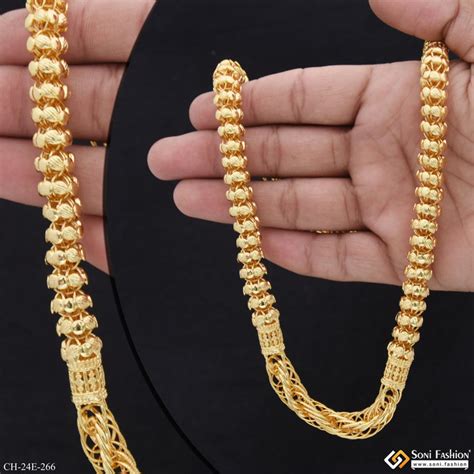 Amazing Design Gold Plated Rajwadi Chain for Men - Style E266 – Soni ...