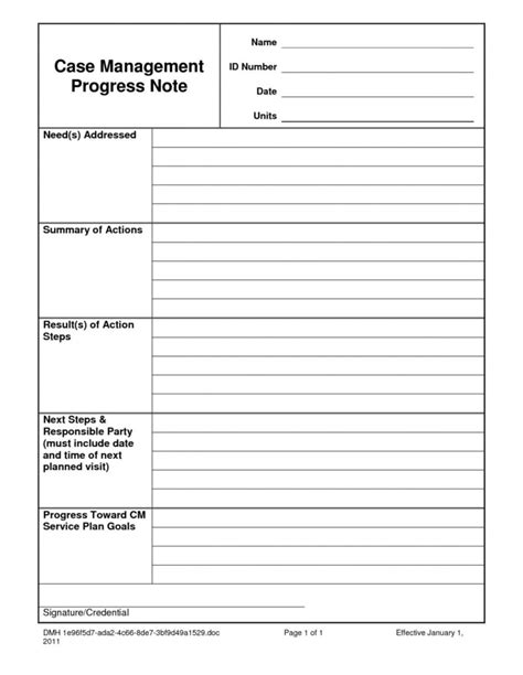Image result for Case Note Layout