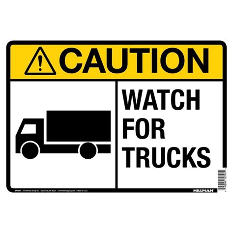 Hillman 10-in x 14-in Aluminum Caution Sign 849543 at Lowes.com