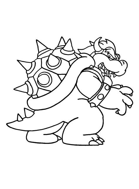 Super Mario Bros Coloring Pages Bowser - Free Math Worksheet Printable
