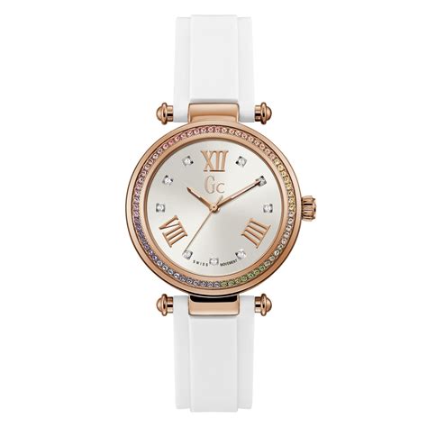 Gc Primechic White Round Quartz Women Watch - Guess Collection ...
