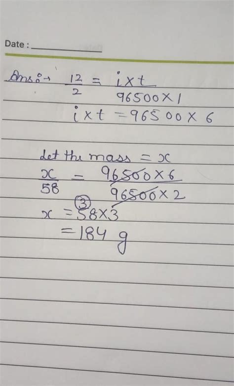 same current is passed through aq solution of tcl and cuso4 . If 12g of ...