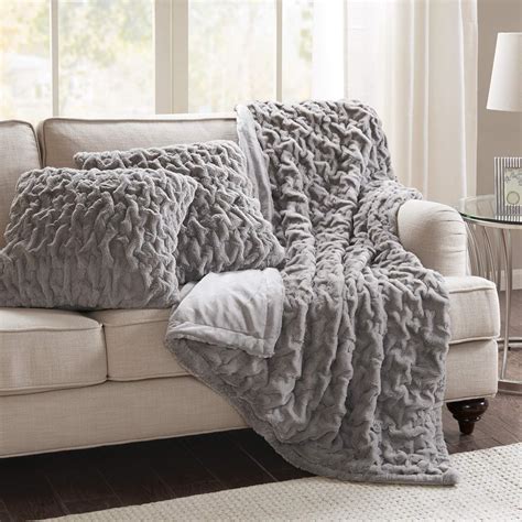 grey throw blanket
