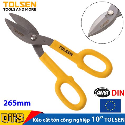 Kéo cắt tôn, Inox công nghiệp TOLSEN 10 inch/ 265mm, thép Cr-Mo cao cấp ...