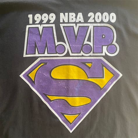 00’s NBA Los Angeles Lakers Shaquille O’Neal 1999 - 2000 M.V.P. Tee ...