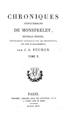 Chroniques D'enguerrand De Monstrelet - Tome X : Buchon, J. A.: Amazon ...
