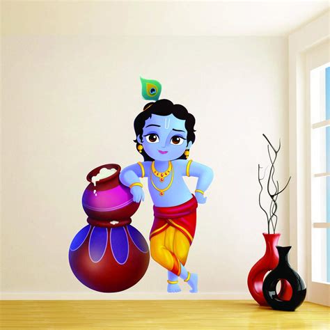 Decor villa bal krisna Wall Sticker & Decal (PVC Vinyl,55 cm x 83 cm ...