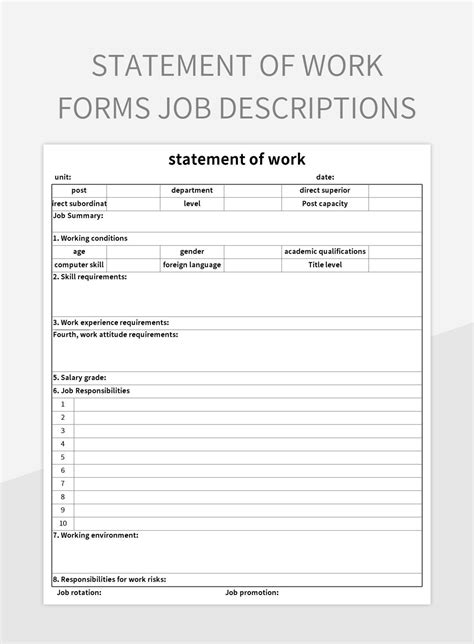 Image result for Job Description Form Template
