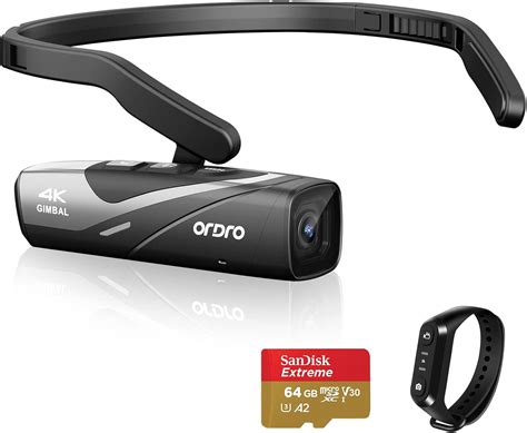 Amazon.com : ORDRO EP8 4K Video Camera Hands Free Wearable Vlog Camera ...