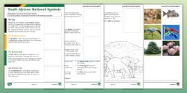 National Symbols of South Africa Fact File Template