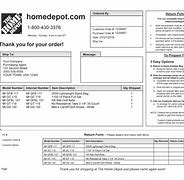 Image result for Home Depot Online Order Receipt