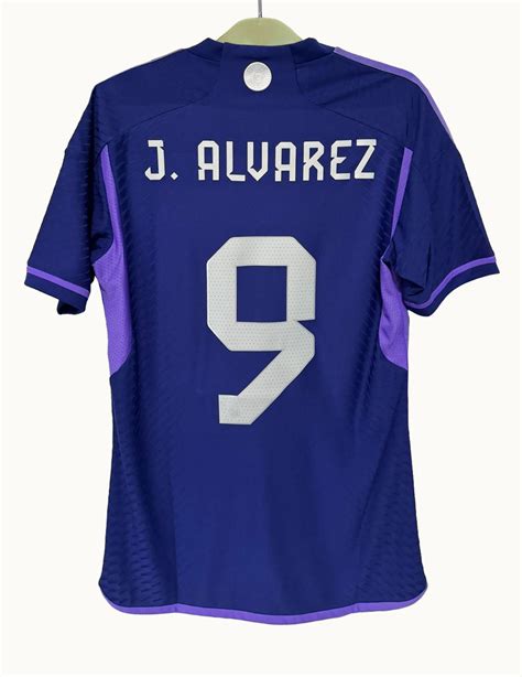 Julian Alvarez's Argentina 2022 World Cup Match Shirt, vs Poland ...