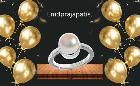 LMDPRAJAPATIS 7.25 Ratti Natural Pearl Certified Moti Adjustable ...