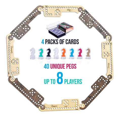 Pegs and Jokers Board Game for 2-8 Players, Natural Wood, 40 Unigue ...