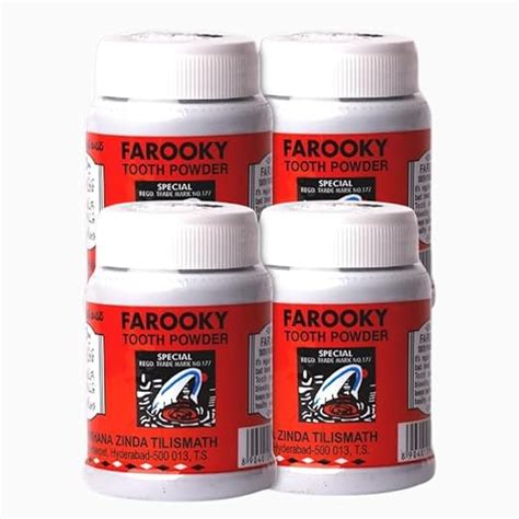 Buy Farooky Tooth Powder 40 Grams (Pack Of 4) | Herbal Ayurvedic ...