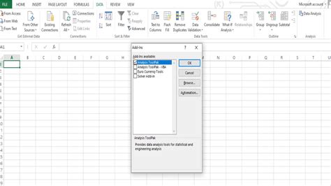 Install Data Analysis ToolPak Excel 的图像结果