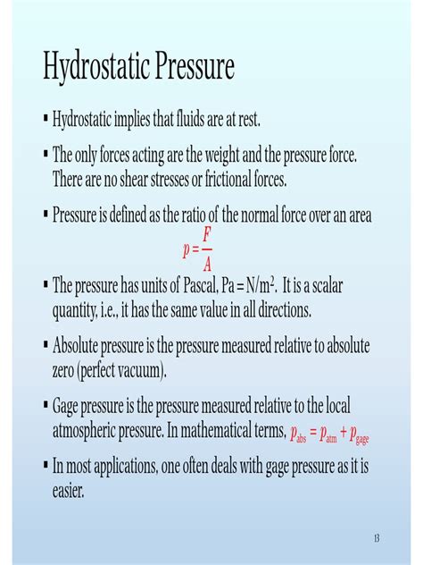 Hydrostatic Pressure Explained 的图像结果