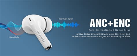 Buy HAMMER Aeromax ANC (32 dB) TWS, BT v5.4, Low Latency, In-Ear ...