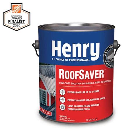 Henry 812 RoofSaver 0.90 Gal. Clear Sealer Shingle Roof Coating ...