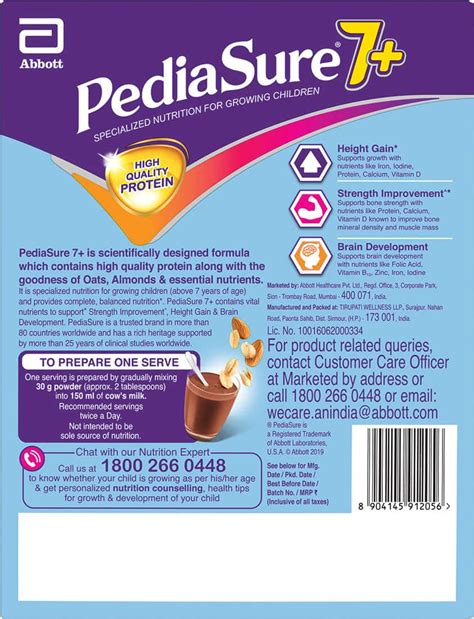 Buy PEDIASURE 7+ CHOCOLATE REFILL - 200 GM Online & Get Upto 60% OFF at ...