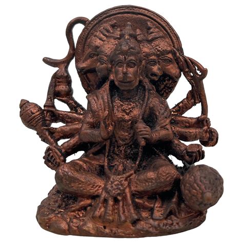 Buy Bhunes Copper Mahaveer Hanuman Idol, Mahavir Panchmukhi Anjaneya Ji ...