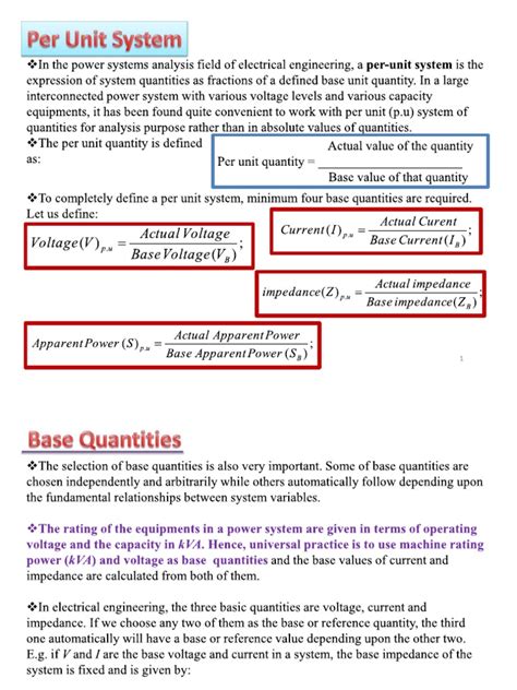 Image result for Per Unit System Examples