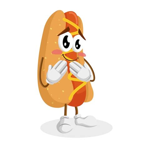 Logo Quince mascote postura de vergonha | Vetor Premium