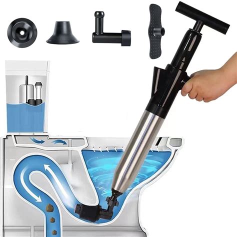 Buy Ckedes Toilet Plunger High Pressure Air Drain Blaster Drain Clog Remover Tools Air Plunger ...