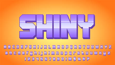Cartoon Shiny Text Effect Alphabet Collection Set 25421207 Vector Art at Vecteezy