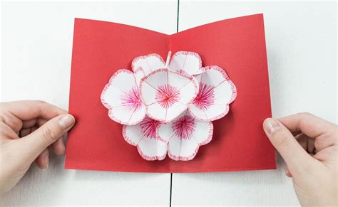 3D Pop Up Blumenkarte basteln - diese Karte ist ein schönes DIY ...
