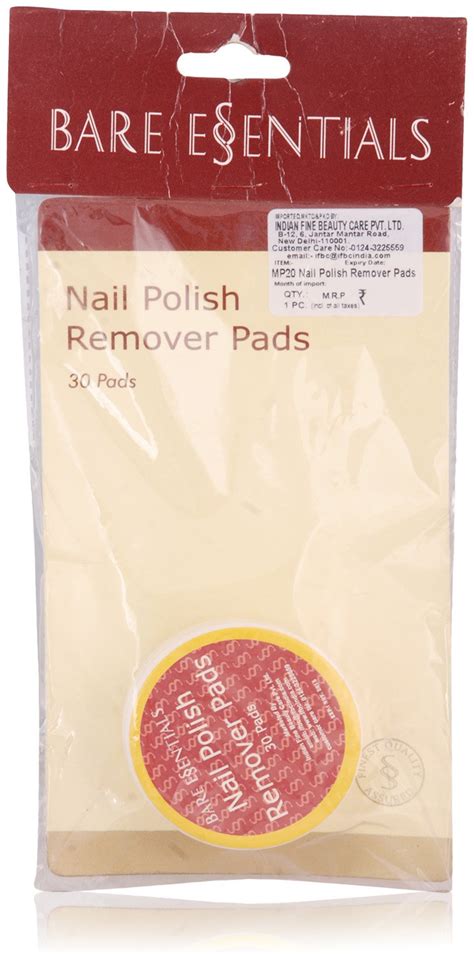 Buy Bare Essentials Nail Polish Remover Pads - 30 Pads Pack Online at ...