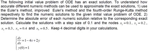 Ode Initial Value Problem Solver Kreyszig 的图像结果