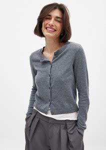 LULU & SKY Solid Round Neck Casual Women Grey Sweater - Buy LULU & SKY ...