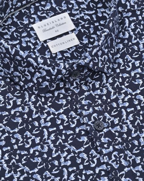 Cotton Linen Shirt for Men – Breathable Summer Comfort – Blue Island