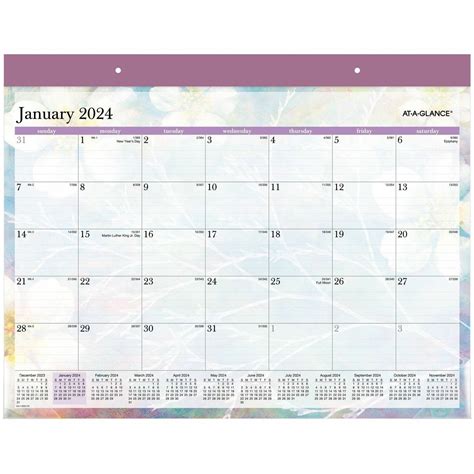 "At-A-Glance Dreams 2024 Monthly Desk Pad Calendar, Standard Size ...