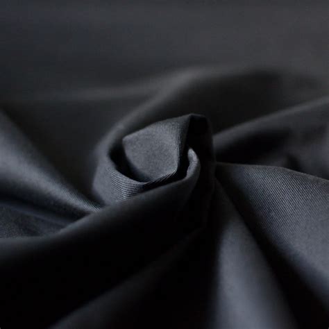 Tissu gabardine sergé | noire | Bio - A&A Patrons