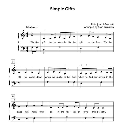 Simple Gifts Sheet Music | Hymn by Joseph Brackett