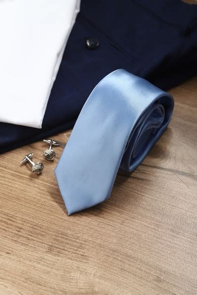 Buy Men Blue Solid Tie Online - 907638 | Louis Philippe
