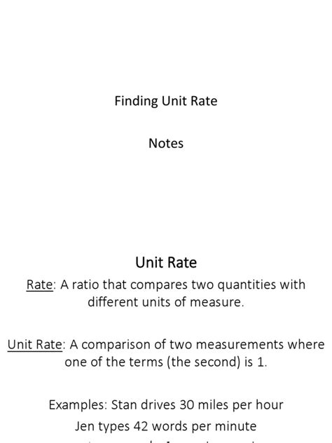 Image result for Unit Rate Notes