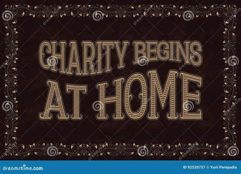 Charity Begins at Home. English Saying Stock Vector - Illustration of ...